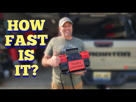 Thor's Lightning Overland Air Compressor Speed Test | 37 Inch Tire Test | Jeep Gladiator