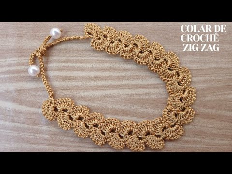 ZIG ZAG CROCHET NECKLACE