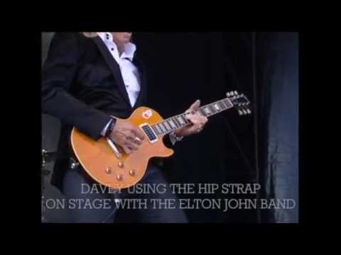 Davey Johnstone Playing the Slinger "Hip Strap" Waist Guitar Strap