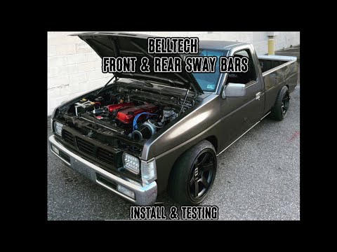 Belltech Front & Rear Sway Bar Install & Testing on my Turbo KA24E Nissan D21 Hardbody #d21 #swaybar