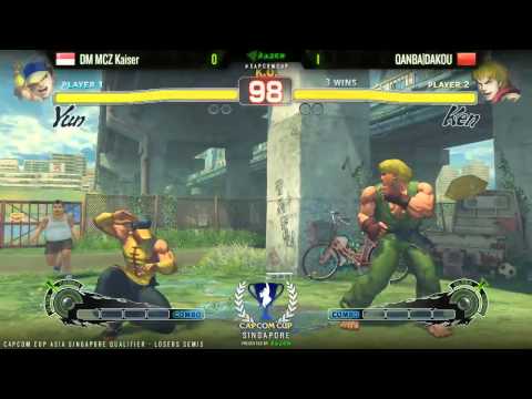 SSF4AE DM MCZ Kaizer vs QANBA DAKOU  - CAPCOM-Cup Asia SINGAPORE Qualifiers