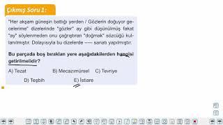 Eğitim Vadisi AYT Edebiyat 5.Föy Şiir 1 Konu Anlatım Videoları