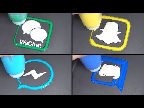 messenger app logo pancake art wechat facebook messenger snapchat discord 001