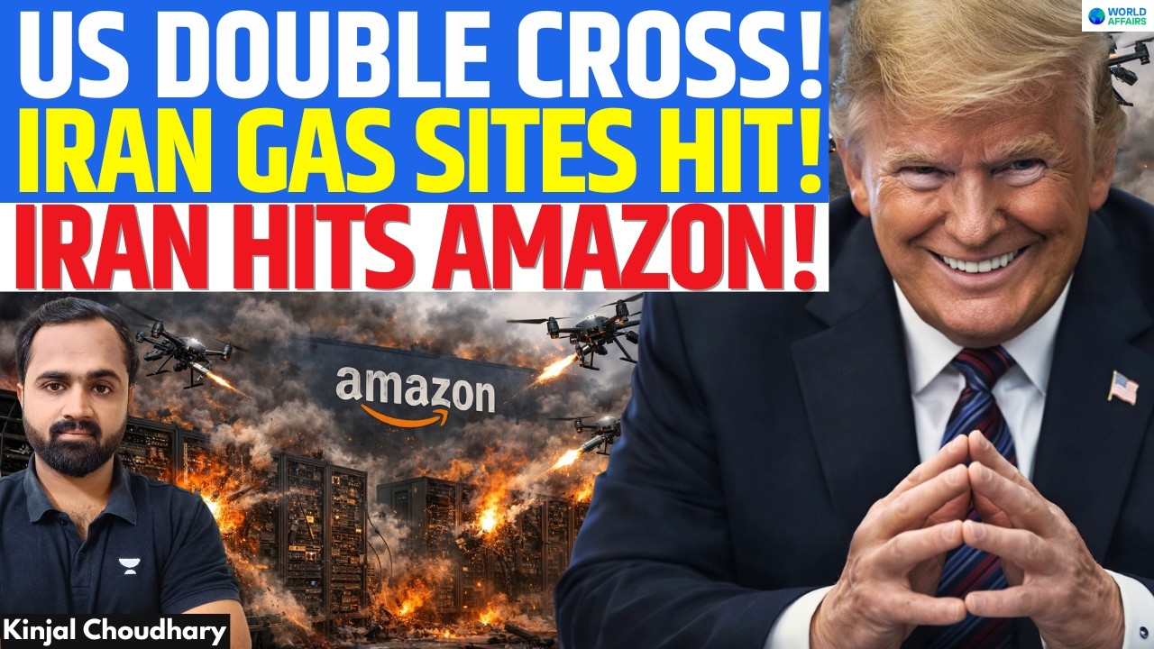 US Hits Iran Gas Sites! Iran Strikes AMAZON & Tel Aviv! TRUMP Insider Trading? 5 Days Pause | Kinjal