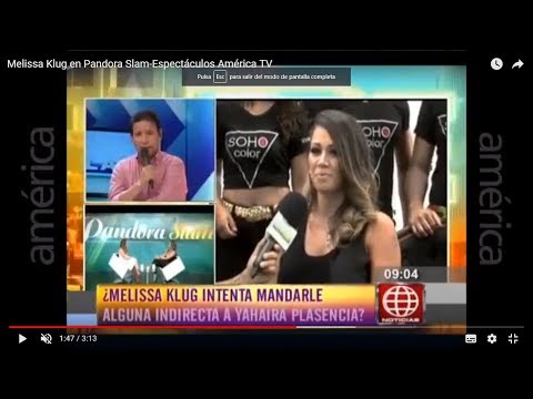 Melissa Klug en Pandora Slam-Espectáculos América TV