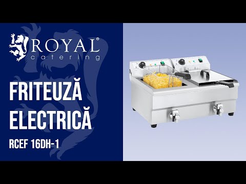 video - Friteuză Electrică - 2 x 16 litri cu robinet de scurgere