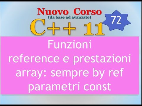 Nuovo Corso C++11 ITA 72: le funzioni - sesta parte