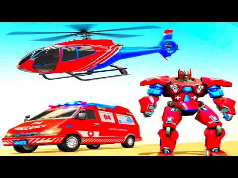 Fire Truck Robot Games || Ambulance Robot Car Simulator || Best Android Gameplay