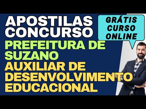 Baixar Apostila Prefeitura de Suzano SP Auxiliar de Desenvolvimento Educacional Grátis Curso Online