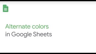 Alternate colors on your spreadsheet in Google Sheets