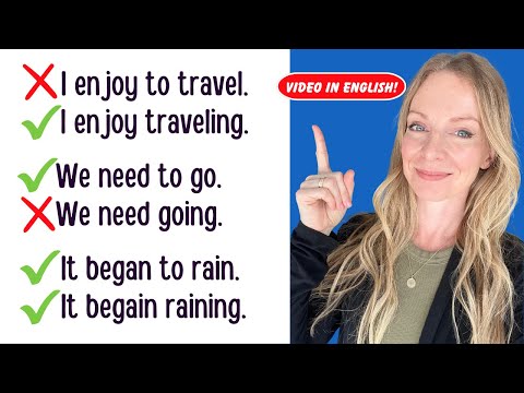 Quando usar o GERÚNDIO ou o INFINITIVO em INGLÊS? - VIDEO IN ENGLISH :)