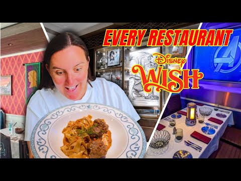 I ATE AT EVERY RESTAURANT ON THE DISNEY WISH: ARENDELLE, 1923, WORLDS OF MARVEL | DISNEY CRUISE LINE