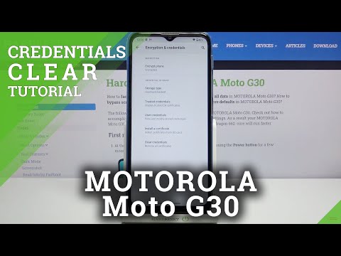 How to Remove All Certificates in Motorola Moto G30 - Clear Credentials