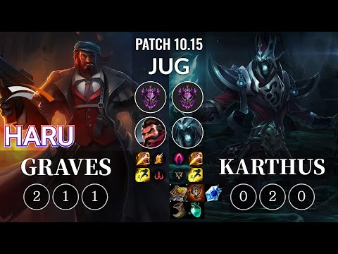 HLE Haru Graves vs Karthus Jungle - KR Patch 10.15