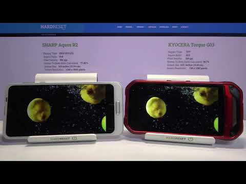 Display Comparison SHARP Aquos R2 vs KYOCERA Torque G03 - Check Screen Quality