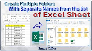 Create Multiple Folders in Computer From the List in Excel | Make 100 Folders in 30 Seconds