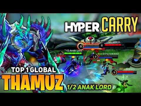 Thamuz Hypercarry Aggressive Gameplay [Top 1 Global Thamuz] by 1/2 Anak Lord - Mobile Legend