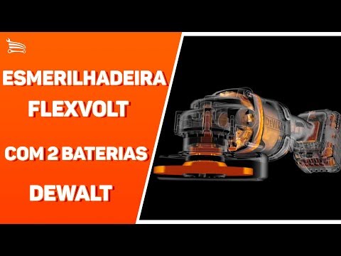 Esmerilhadeira Angular 6 Pol. 1700W 60V Flexvolt com 2 Baterias 6,0Ah Carregador Rápido e Bolsa - Video