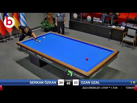 SERKAN ÖZKAN & OZAN UZAL Bilardo Maçı - 2023 ERKEKLER 1.ETAP-1.TUR