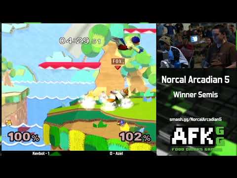 Norcal Arcadian 5 - Kevbot (Fox) vs Azel (Falco) - Winners Semis Melee
