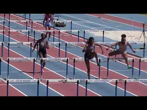Girls 100 Meter Hurdles Heat 1 Prelims 2019 FHSAA Class 4A District 13