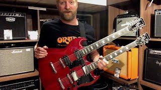 Video thumbnail for Harley Benton Double Neck -  DC-Custom 612 Cherry - #TGU18 by 60 Cycle Hum