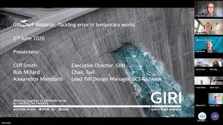 GIRI/TWF webinar: Tackling error in temporary works
