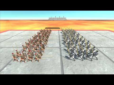 50 vs 50: Medievals fight over Lava  - Animal Revolt Battle Simulator