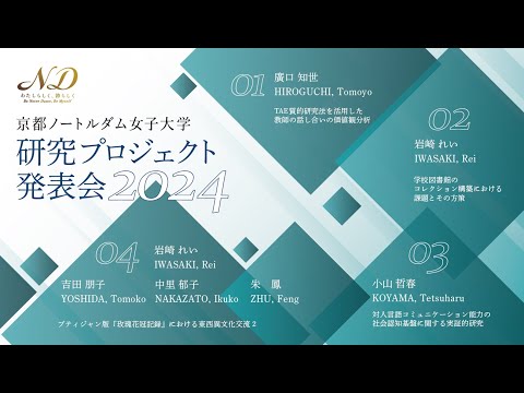 国際日本文化学科 【京都ノートルダム女子大学】研究プロジェクト発表会2024