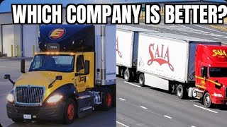 Saia or Estes which one is better  #trucking #trucking jobs 