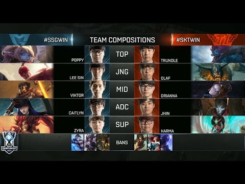 SSG vs SKT Highlights - Finals Game 1 - 2016 World Championship