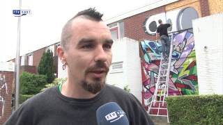 preview picture of video 'Tweede dag voor graffiti-artiesten in Hengelo'