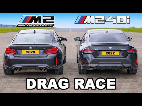 BMW M240i v BMW M2: DRAG RACE