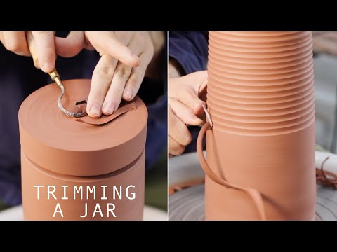 How to Trim a Large Cylindrical Lidded Jar  — Narrated