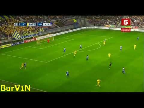 БАТЭ - ХИК / ЛЧ 2018 / Дмитрий БАГА - удар в перекладину / 25.07.2018