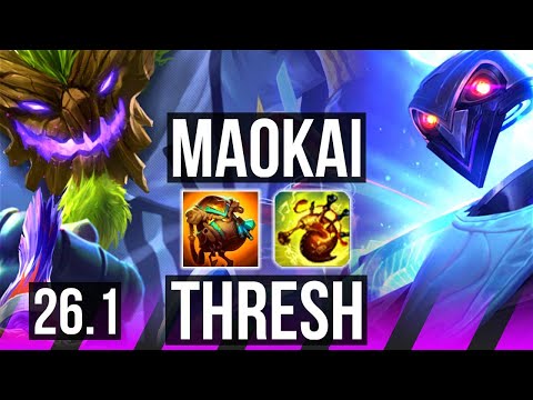 MAOKAI & Yunara vs THRESH & Aphelios (SUP) | KR Master | 26.1