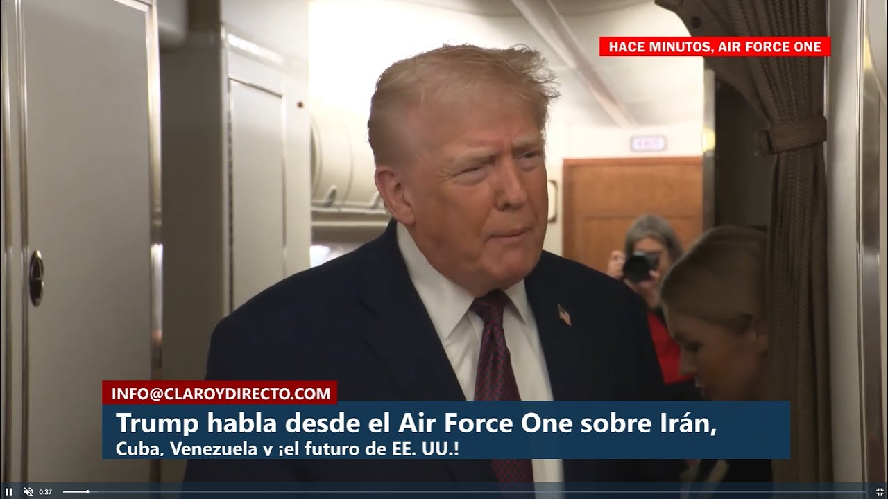 🚨 ÚLTIMA HORA: Trump habla desde el Air Force One sobre Irán, Cuba, Venezuela y ¡el futuro de EE.