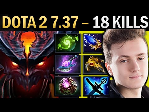 Shadow Fiend Dota 7.37 Miracle with Arcane and 18 Kills - TI13