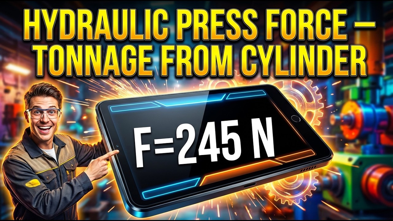 Hydraulic Press Force Calculator — Tonnage from Cylinder