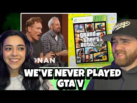 Conan O'Brien Reviews Grand Theft Auto V  (Clueless Gamer  CONAN on TBS) | First Time Reaction 