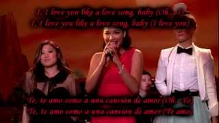 Glee - Love you like a love song / Sub spanish with lyrics