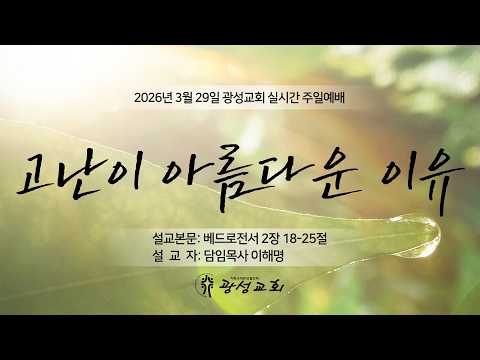 2026년 3월 29일 기성 광성교회  예배