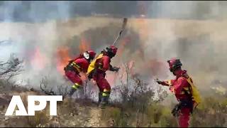 Wildfire Rages Across Spain's Aragon Region, Evacuations Continue | APT
