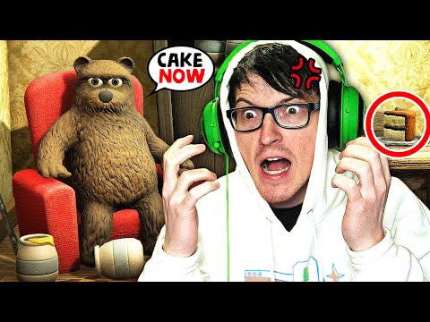 this lazy bear makes me VERY angry (RAGE GAME) he wants cake but doesn't feel like getting up
