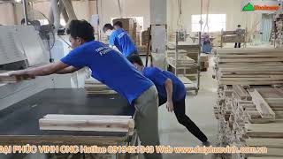 MÁY CÁN CƯỚC IN VÂN GỖ 2 Mặt Woodmaster option Gia nhiệt tạo giả cổ