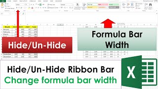 Download the video "Master Excel: Hide/Unhide Ribbon Bar & Adjust Formula Bar Size Easily!#excel"