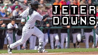 Jeter Downs hitting for the Cincinnati Reds and Dayton Dragons