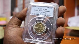 South Africa 5 Rand Nelson Mandela Coin - PCGS Certified