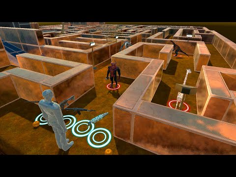 🔥FPS DEATH RUN IN HORROR MAZE - Animal Revolt Battle Simulator