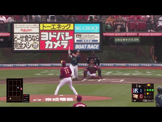 【1回表】イーグルス・岸孝之 スワローズ・村上宗隆に2ランホームランを浴びる…  2024年6月2日 東北楽天ゴールデンイーグルス 対 東京ヤクルトスワローズ